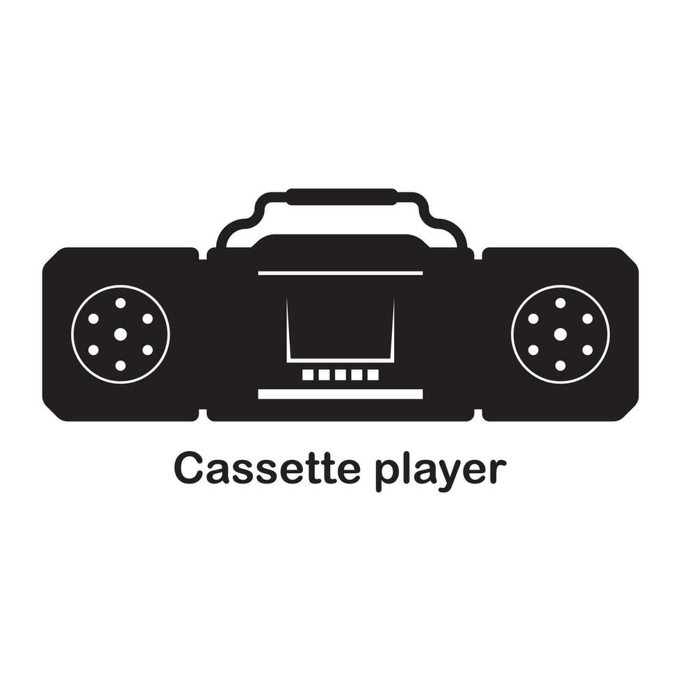 Tape recorder icon vector