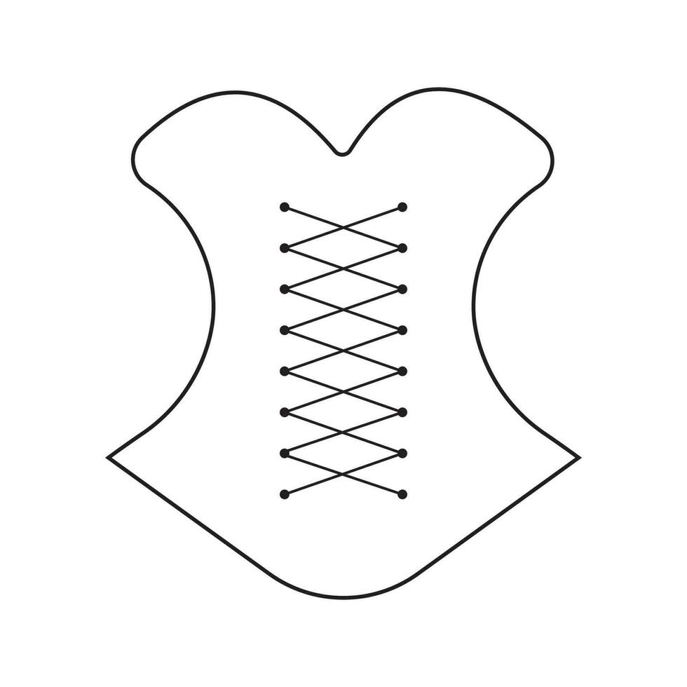 women's corset icon vector