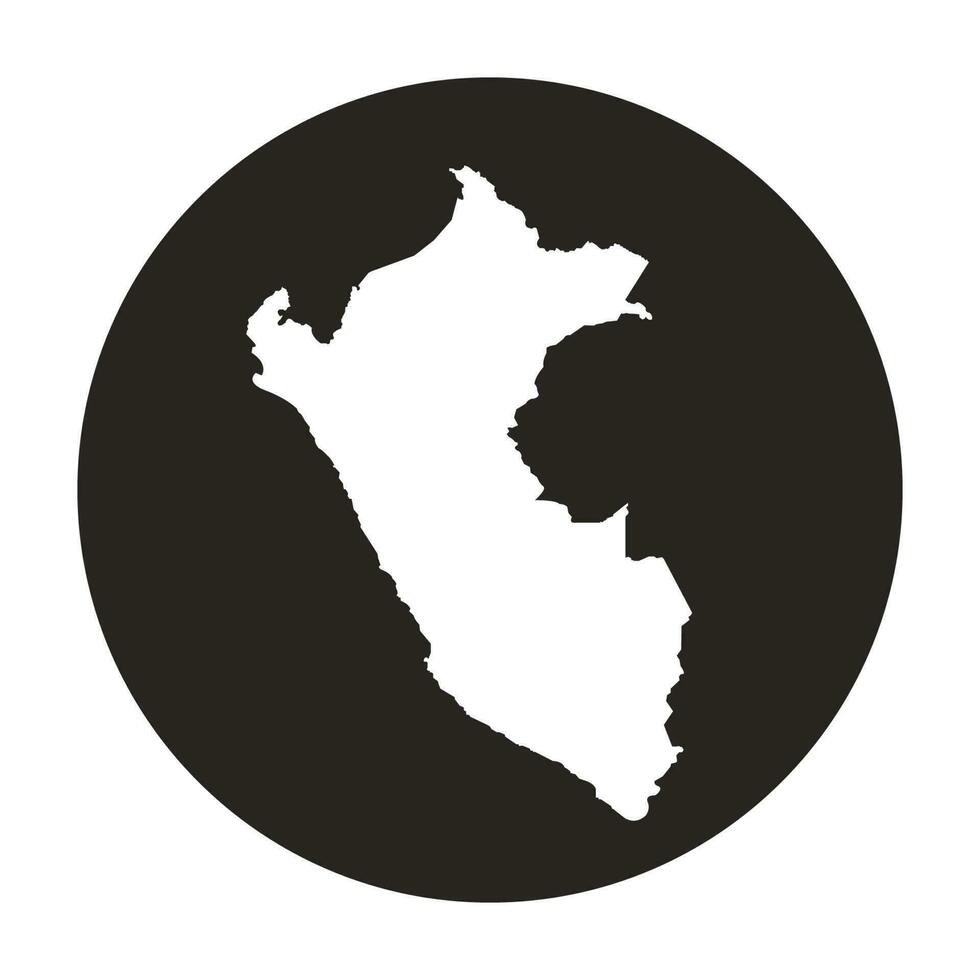 Peru map icon vector