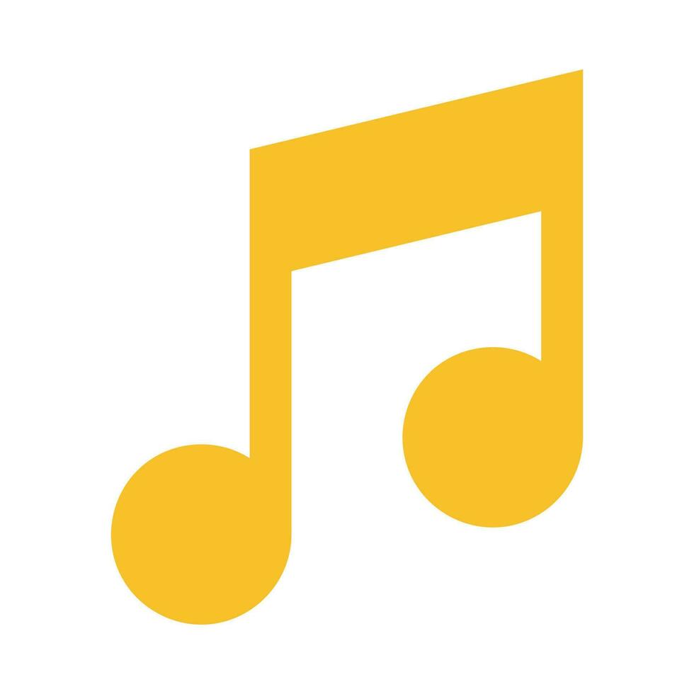 Music note icon vector