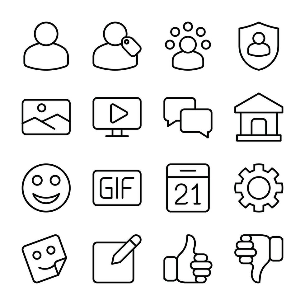 social media icon set vector