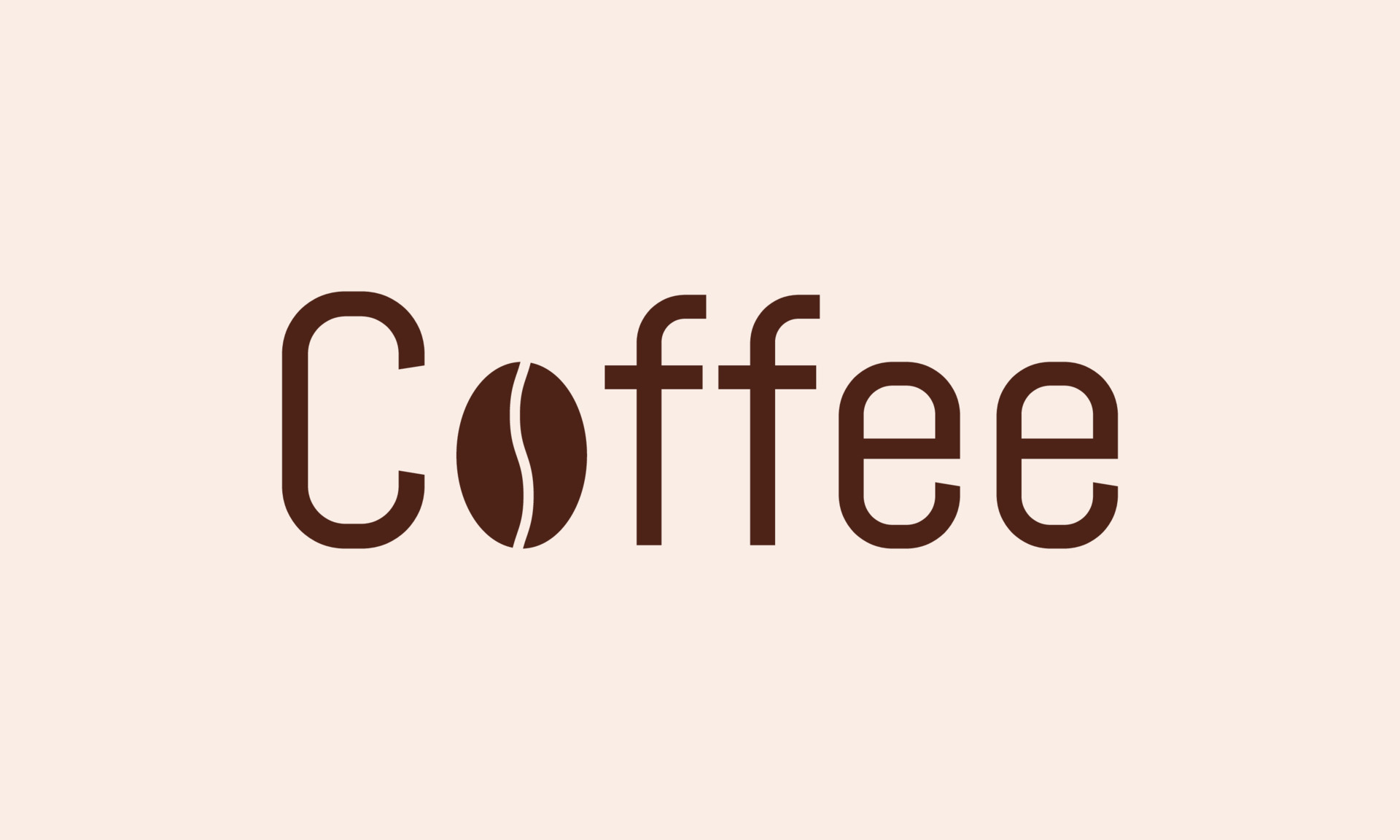 Coffee Typography Text Logo Design. Coffee Typographic Word Logo Vector