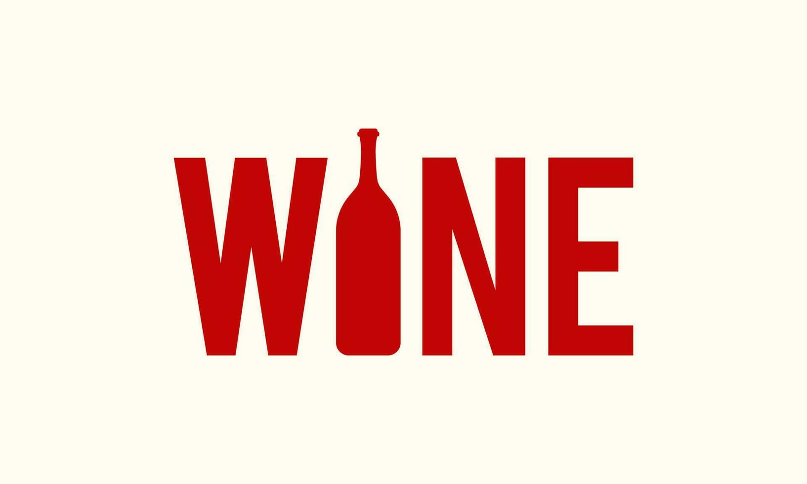 Wine Typography Text Logo Design. Wine Typographic Word Logo Vector Design For Business Company.