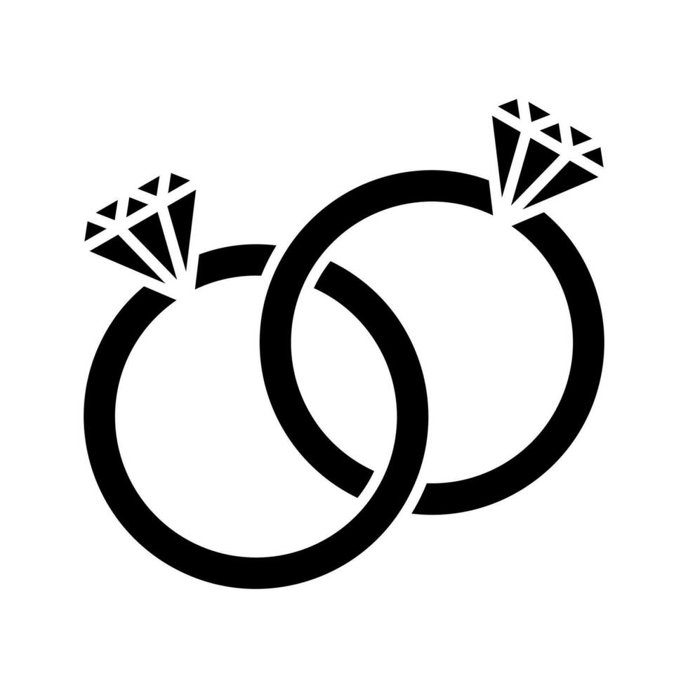 Couple Diamond Rings Vector