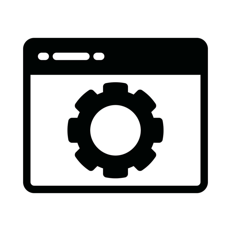 Browser setting icon vector