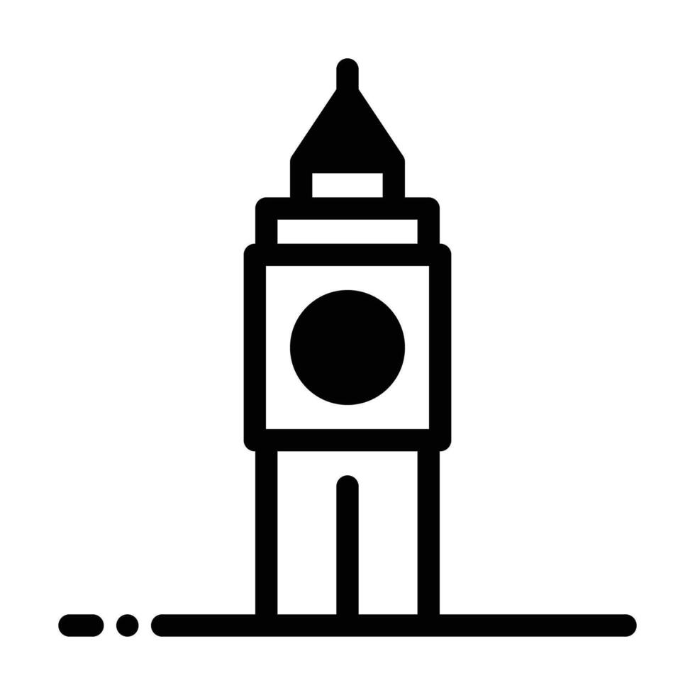 icono de hito de big ben vector