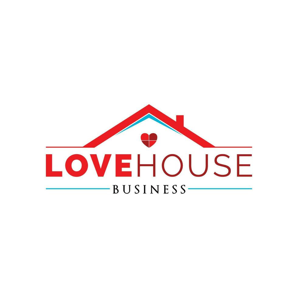 Love House Icon Logo Design Template vector