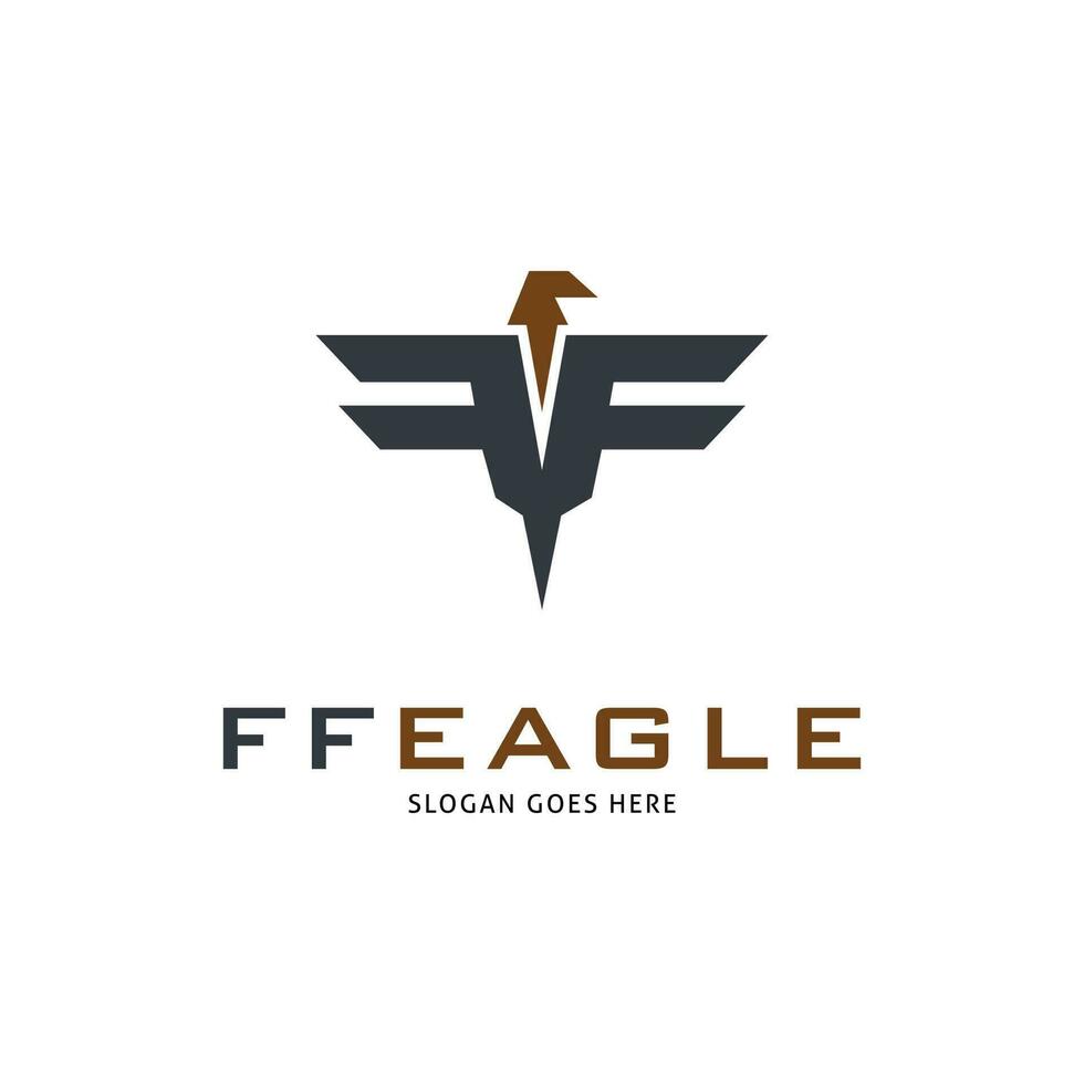 Initial Letter FF Eagle Icon Vector Logo Template Illustration Design