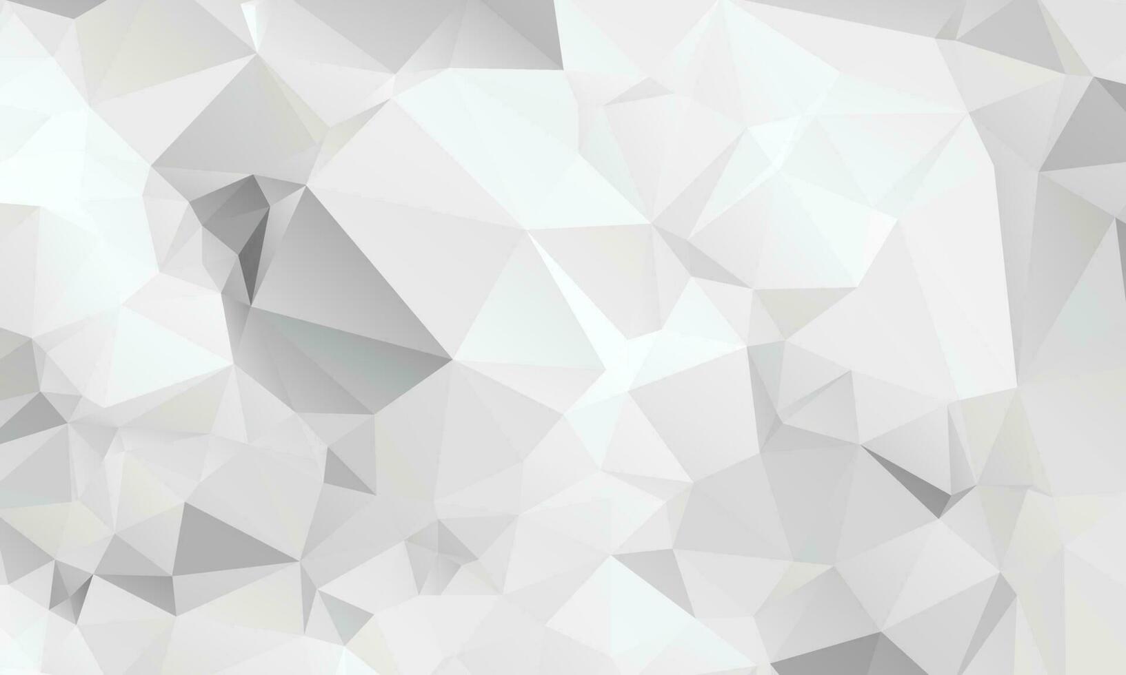 White Color Polygon Background Design, Abstract Geometric Origami Style With Gradient vector