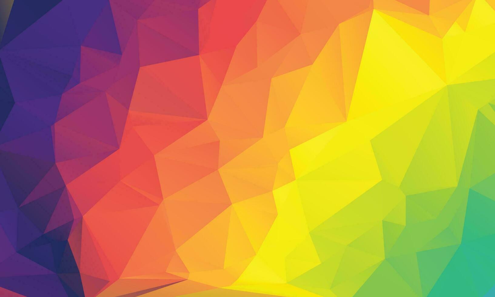 Rainbow Color Polygon Background Design, Abstract Geometric Origami Style With Gradient vector