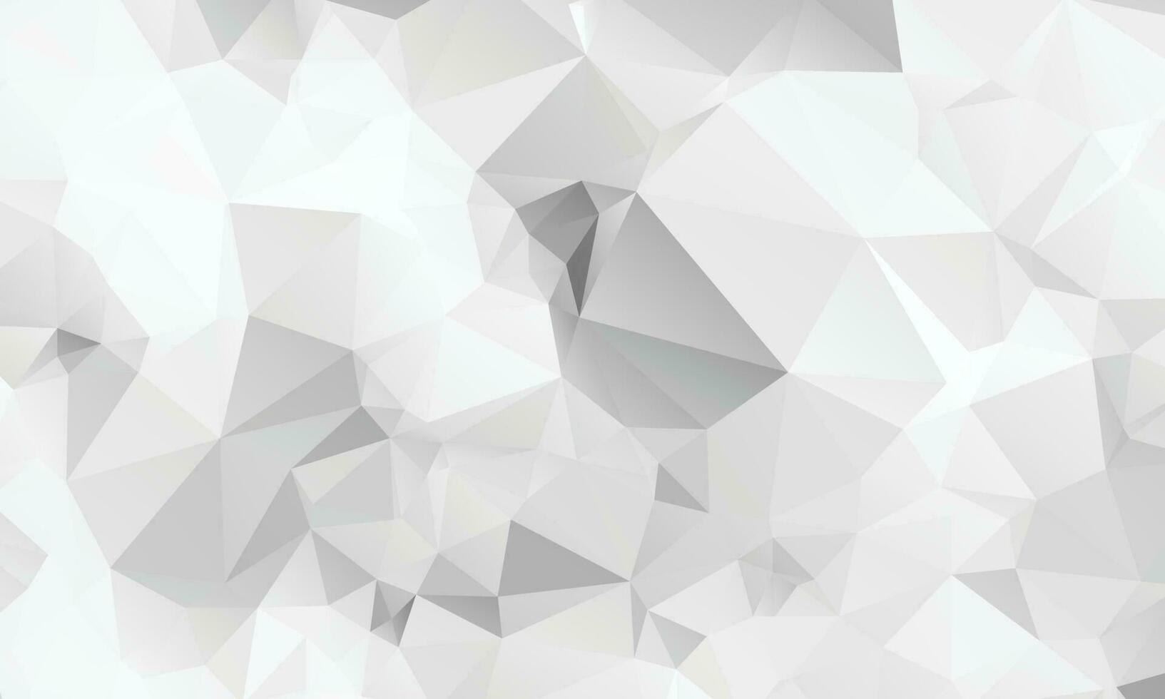White Color Polygon Background Design, Abstract Geometric Origami Style With Gradient vector