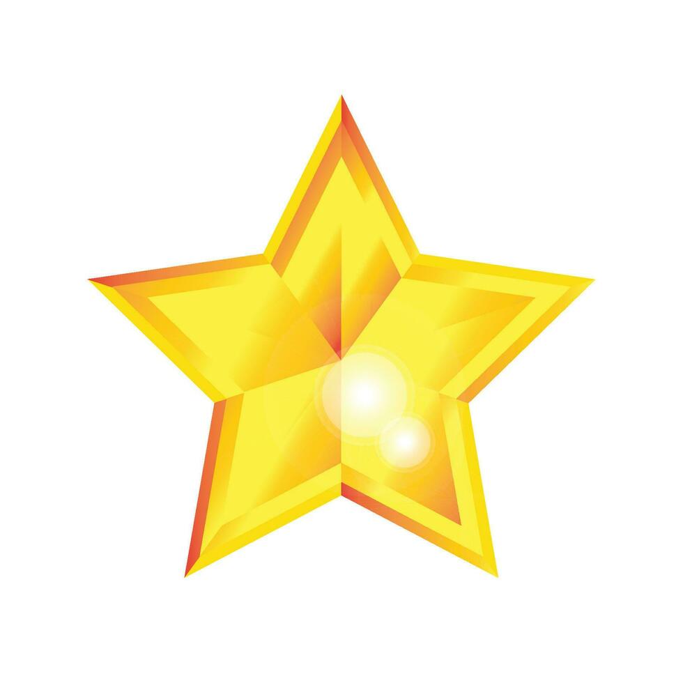 3d golden sparkling star, 3d creative multicolor star, golden gradient star shape vector