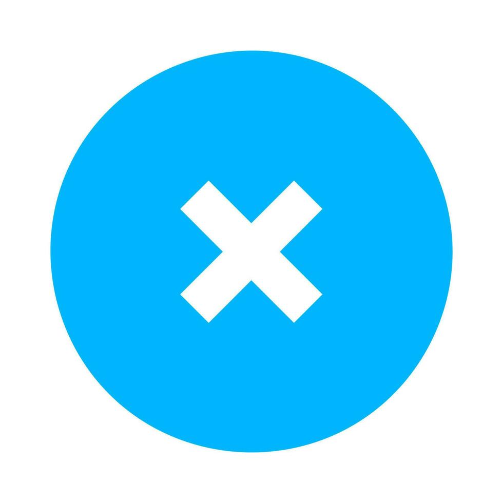 Cross sign icon vector