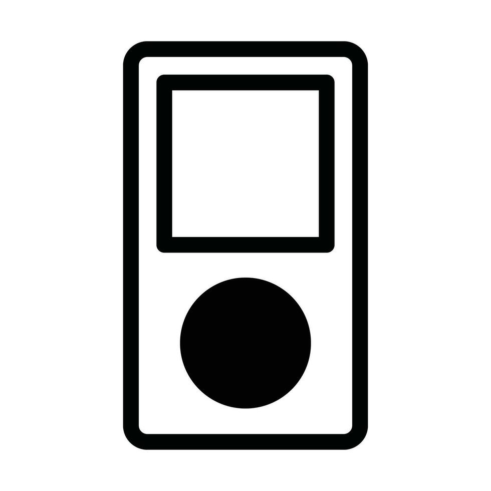 Music player device icon vector