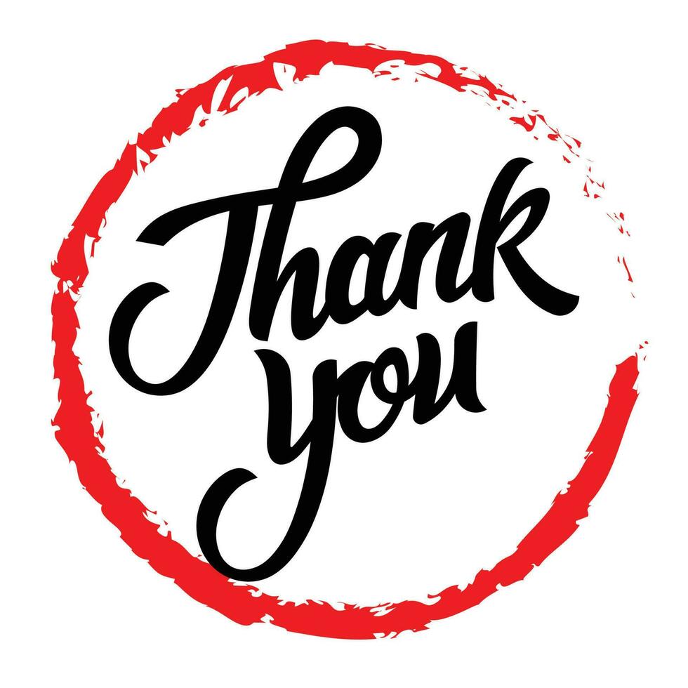 Thank you lettering vector