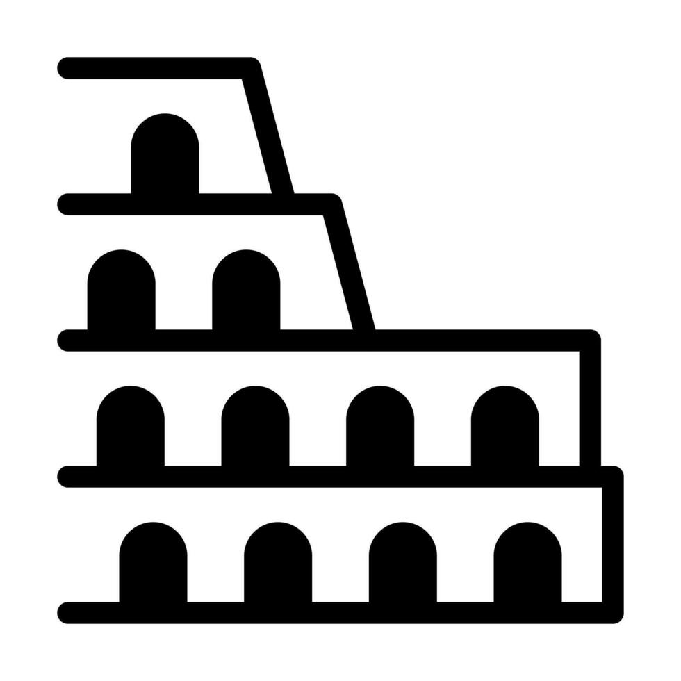 Coloseum Landmark icon vector