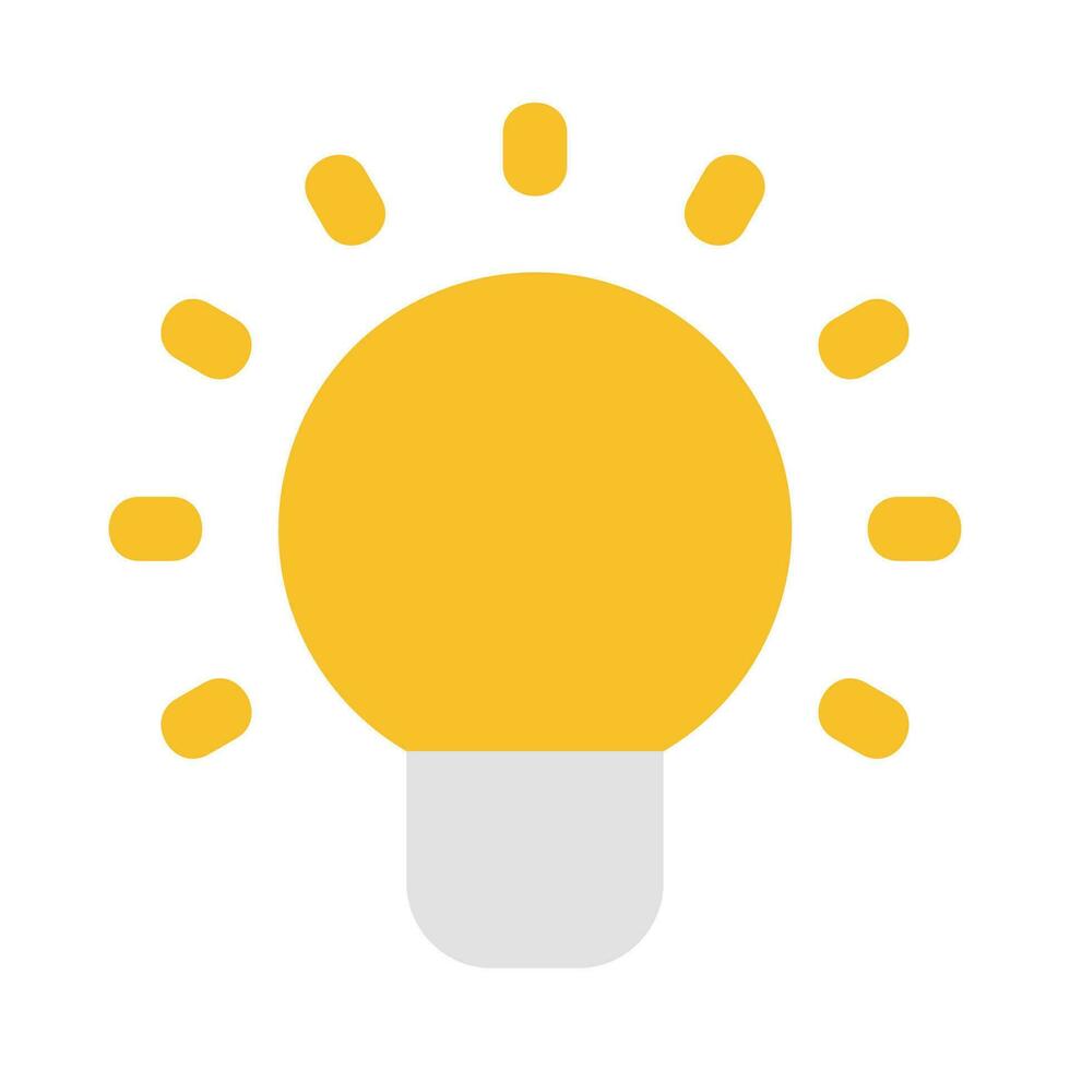 Light bulb vector icon