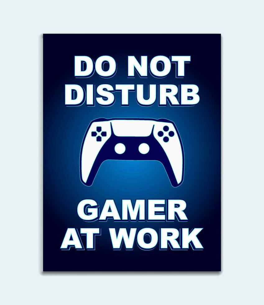 do not disturb door wall poster printable banner gamer in work signage prohibition template vector