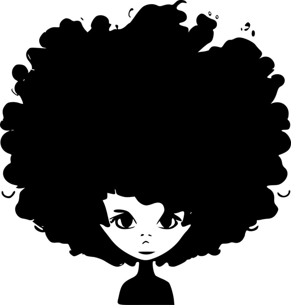 afro - minimalista y plano logo - vector ilustración