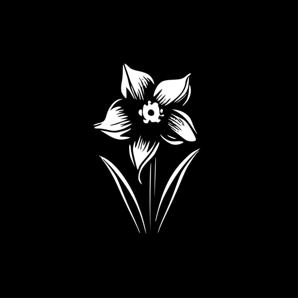 Daffodil, Minimalist and Simple Silhouette - Vector illustration