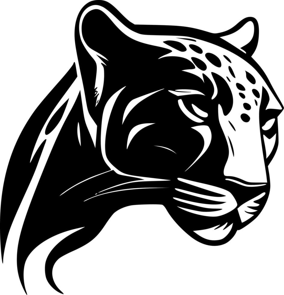 Panther - Black and White Isolated Icon - Vector illustration