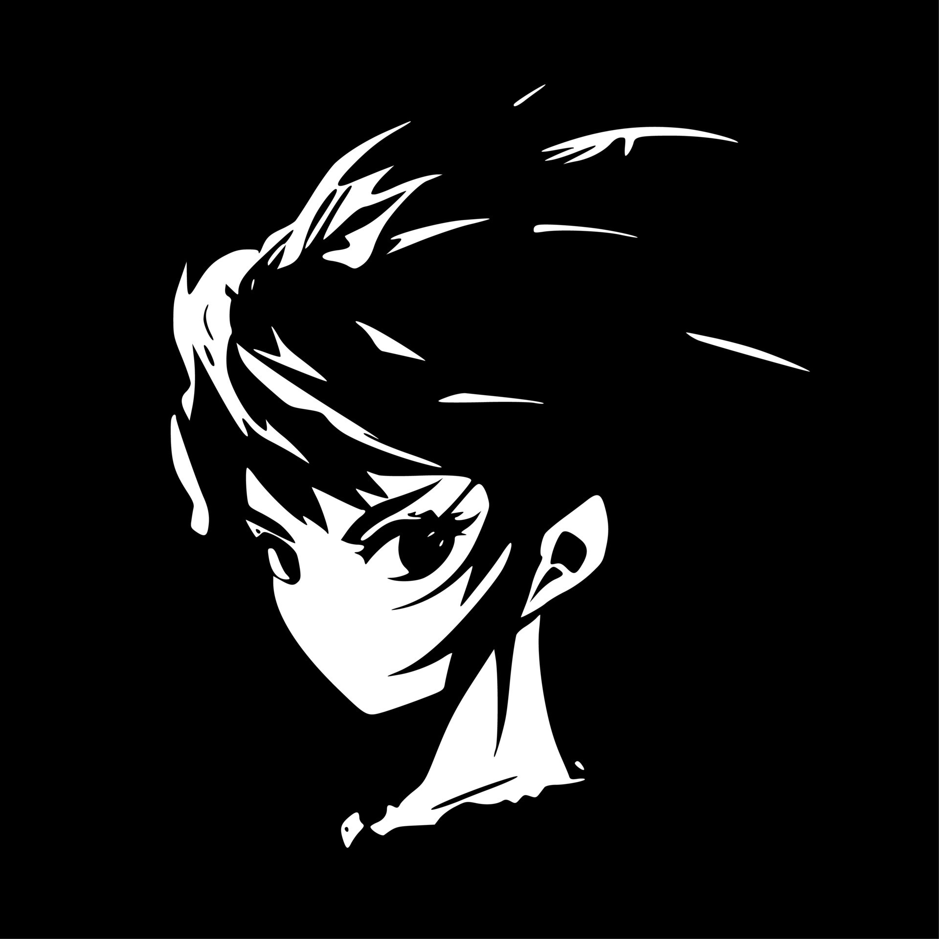 Anime, Black and White Vector illustration 23567775 Vector Art at Vecteezy