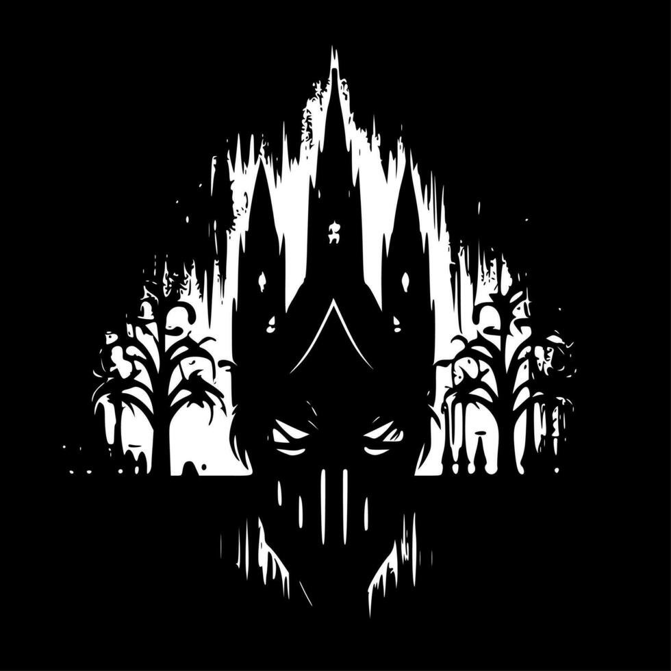 Gothic, Black and White Vector illustration