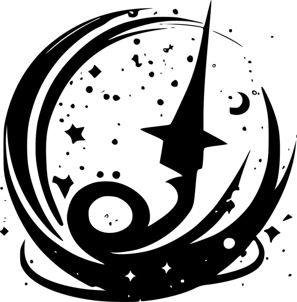 Magical, Minimalist and Simple Silhouette - Vector illustration