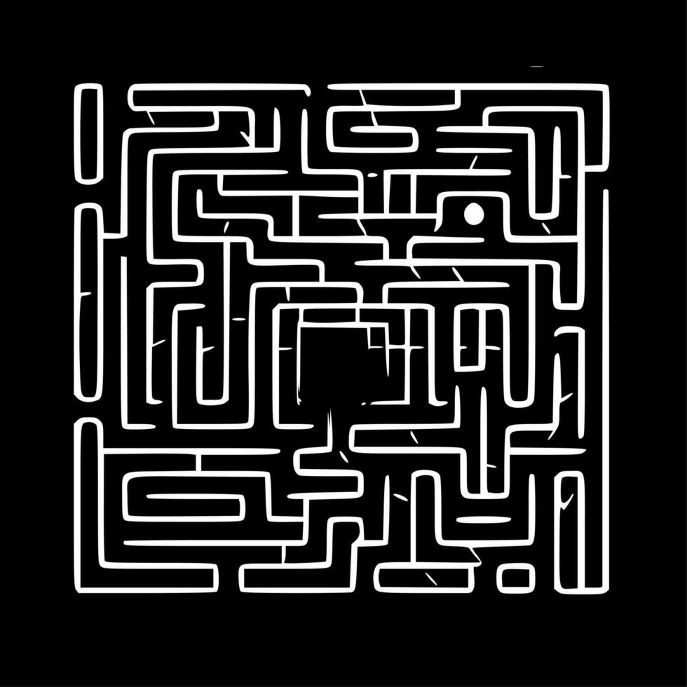 Mazes, Black and White Vector illustration