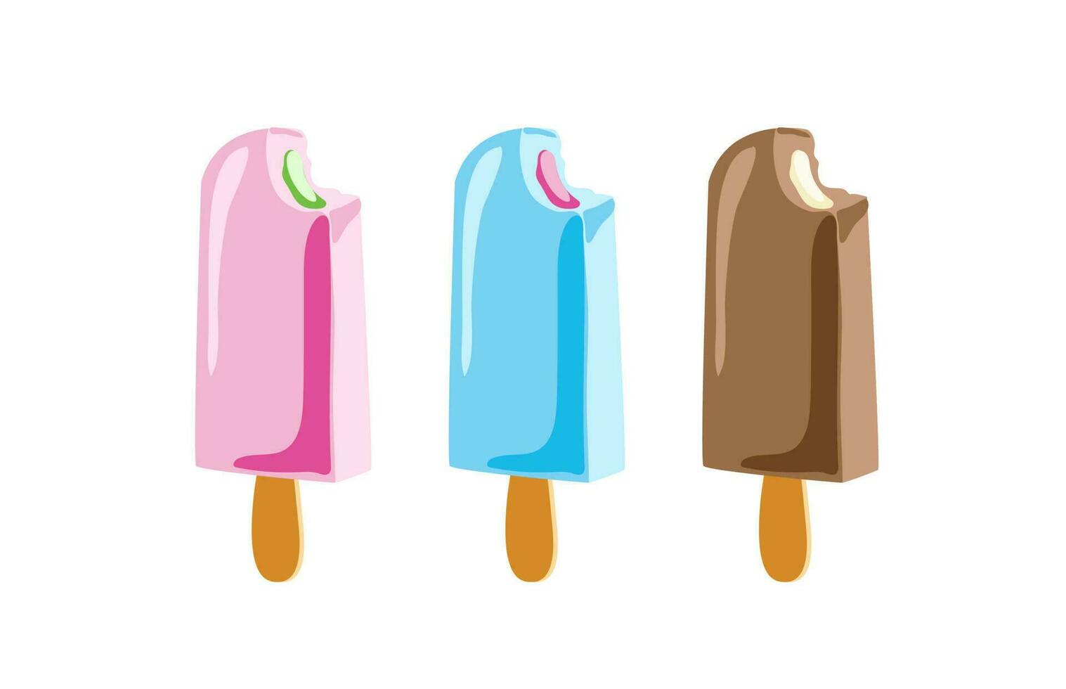 hielo crema logo recopilación. gofre cono, helado pelota. congelado postre, helado verano dulce, helado. vainilla hielo crema. frío hielo crema, dulce comida logo. Leche helado. helado vector ilustración