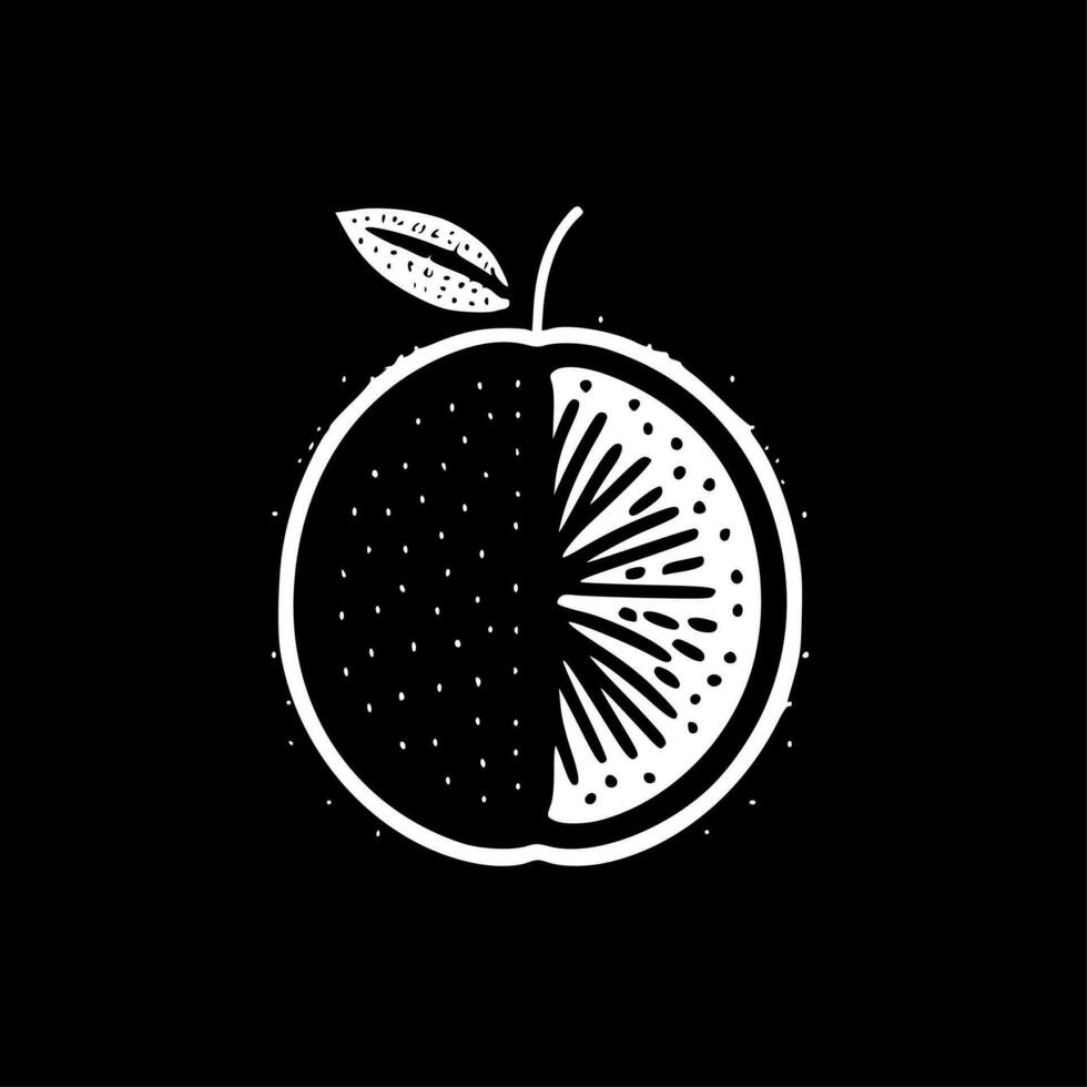 Lemon, Minimalist and Simple Silhouette - Vector illustration