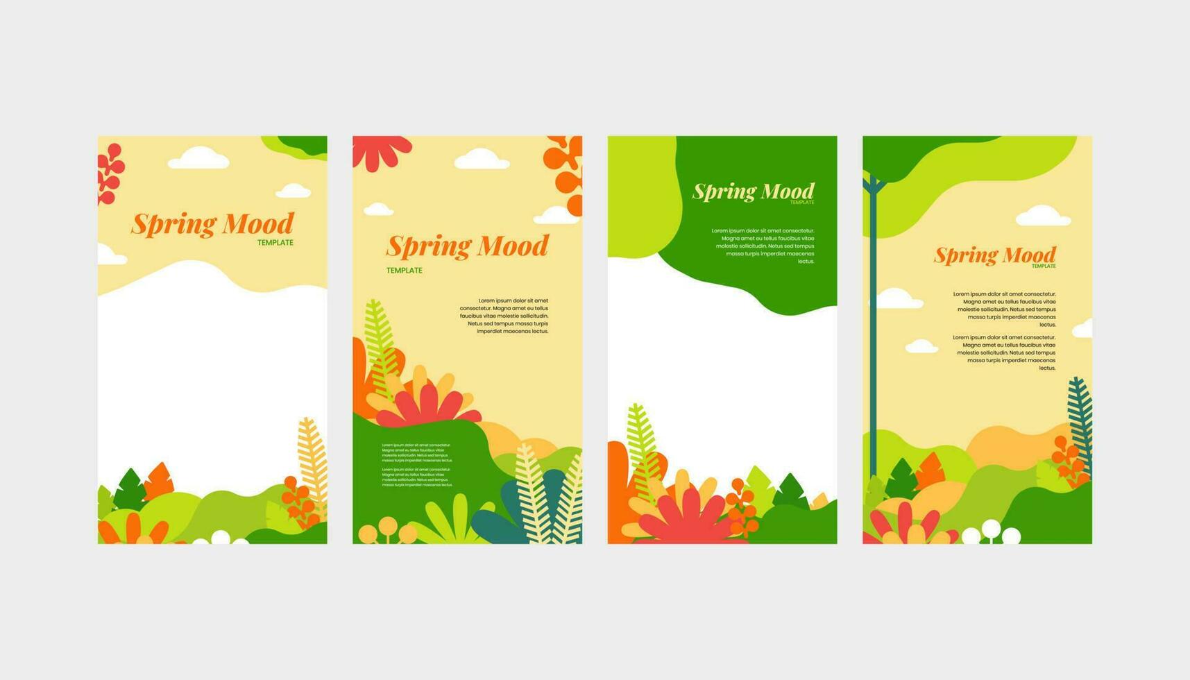 Spring Fling Add Some Freshness to Your Social Media Story with Our Eye-catching Templates vector