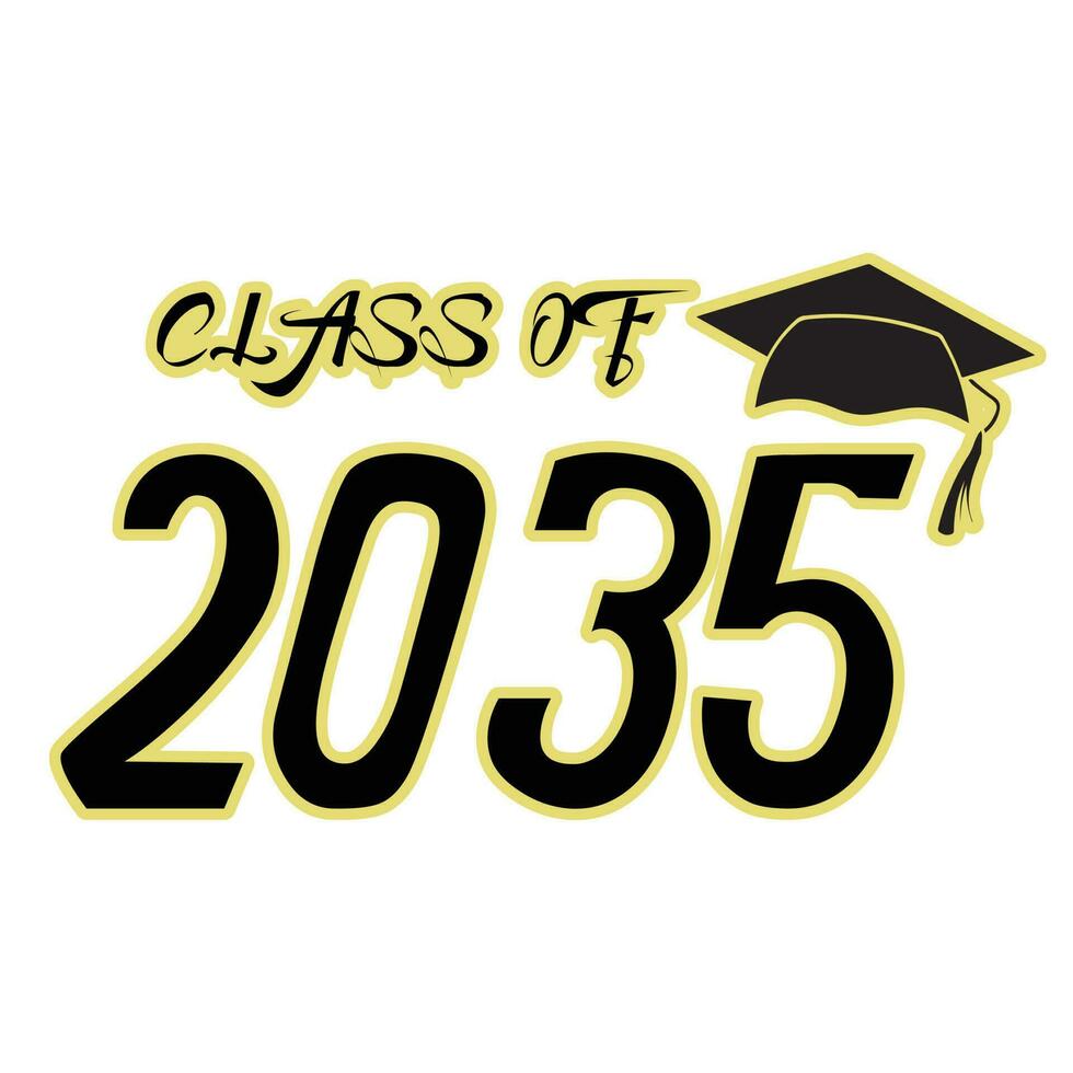 Class of 2035 trendy T shirt design vector