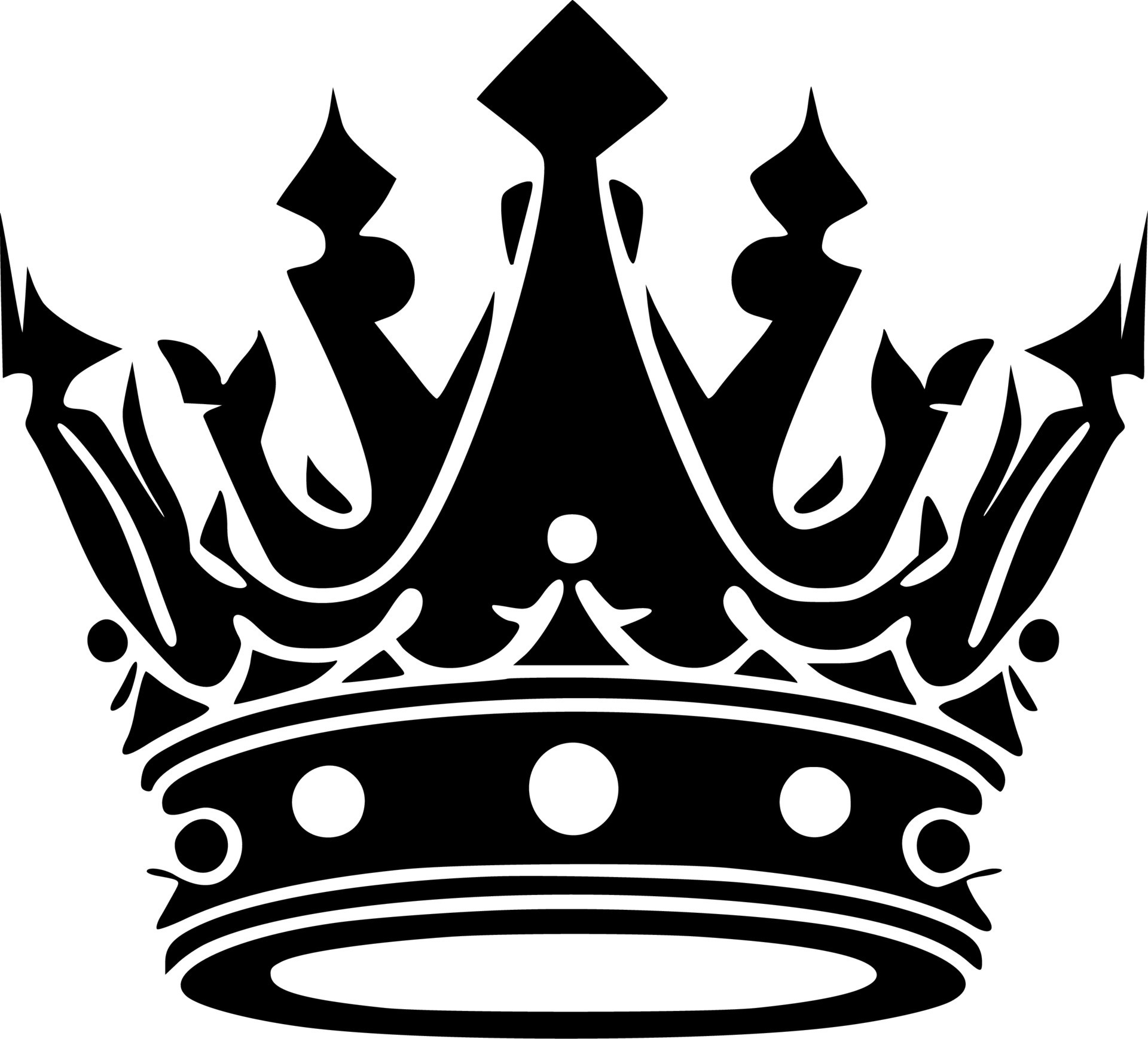 Crown, Black and White Vector illustration 23568155 Vector Art at Vecteezy