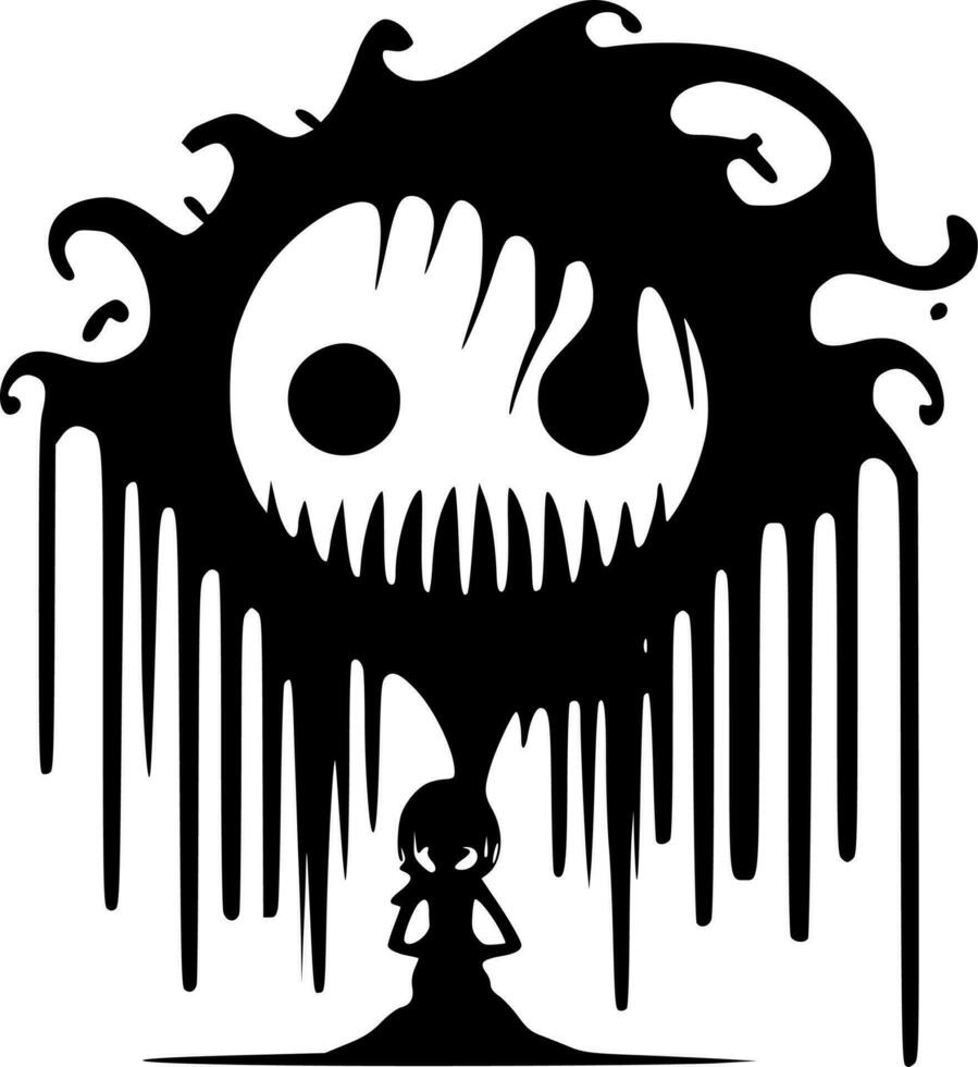 Horror - Minimalist and Flat Logo - Vector illustration