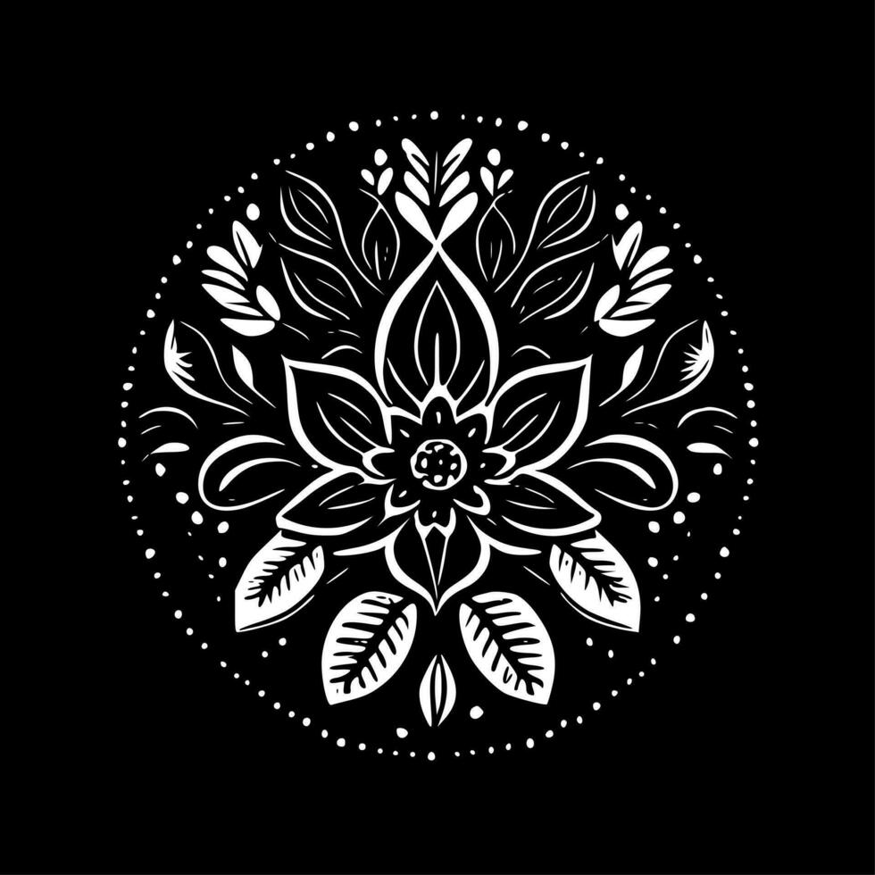 mandala - minimalista y plano logo - vector ilustración