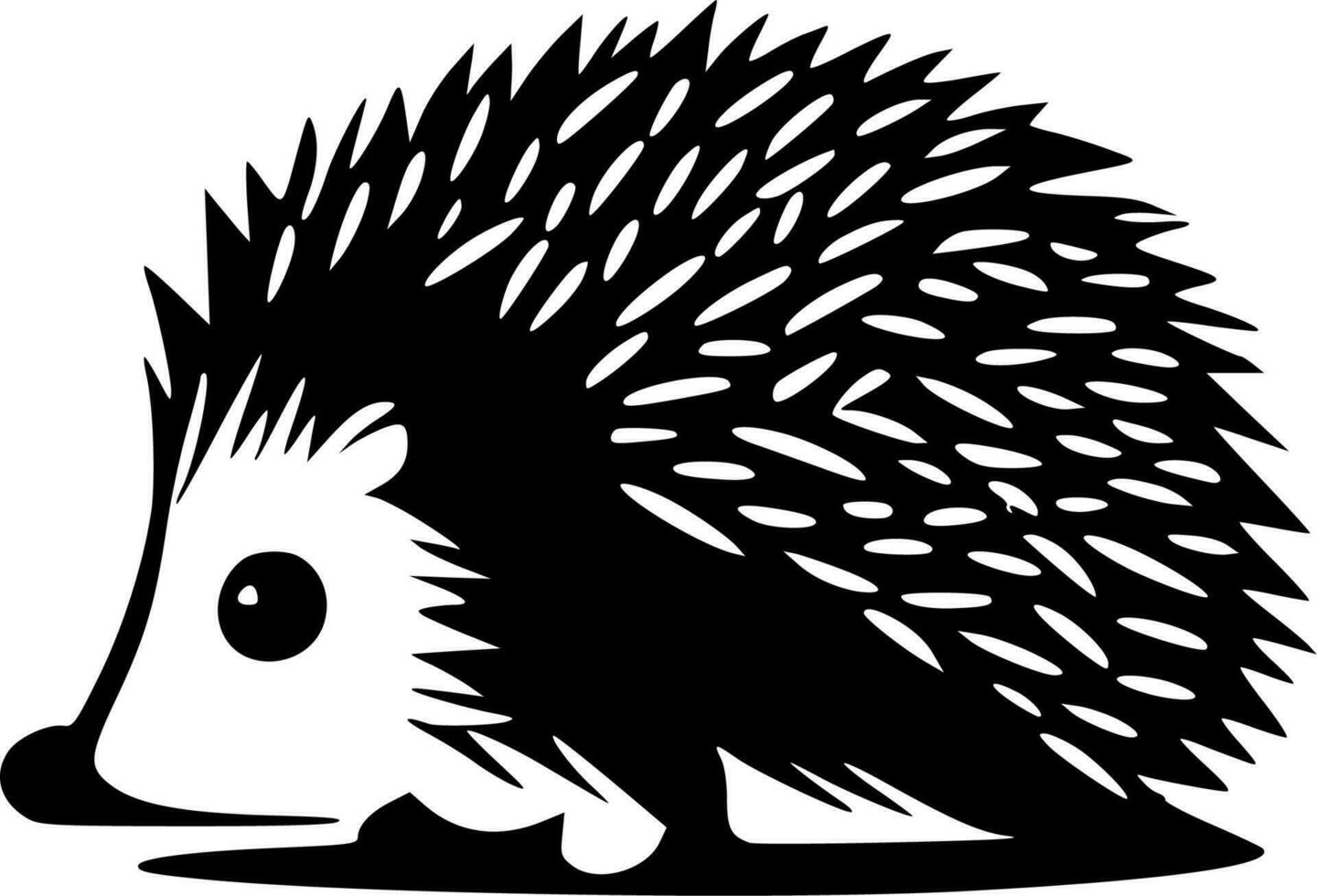 Hedgehog - Minimalist and Flat Logo - Vector illustration