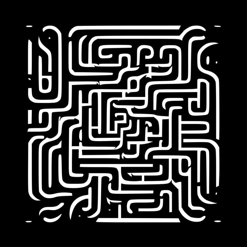 Mazes - Minimalist and Flat Logo - Vector illustration