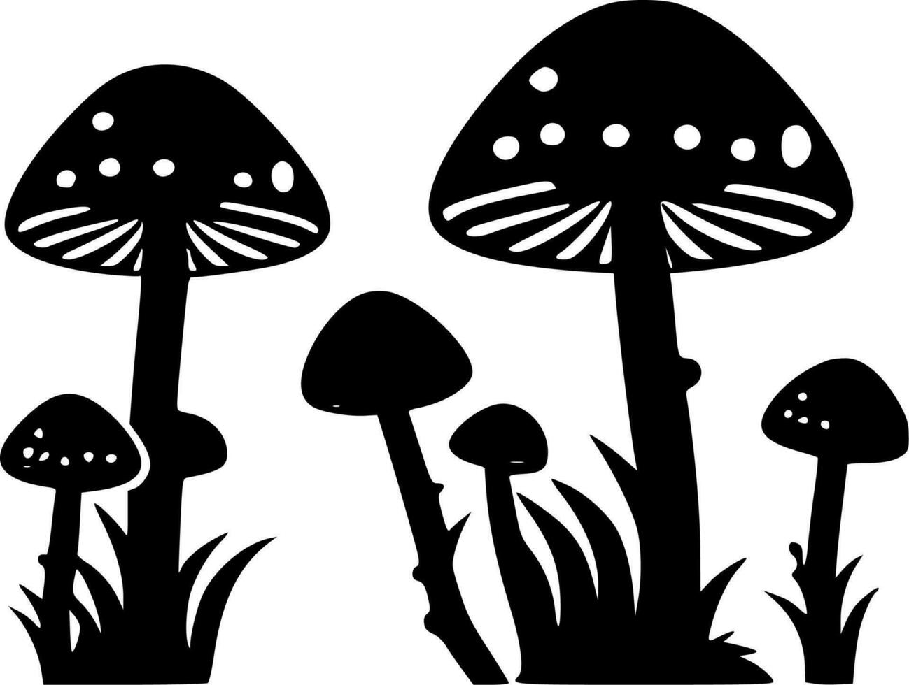 Mushrooms - High Quality Vector Logo - Vector illustration ideal for T-shirt graphic