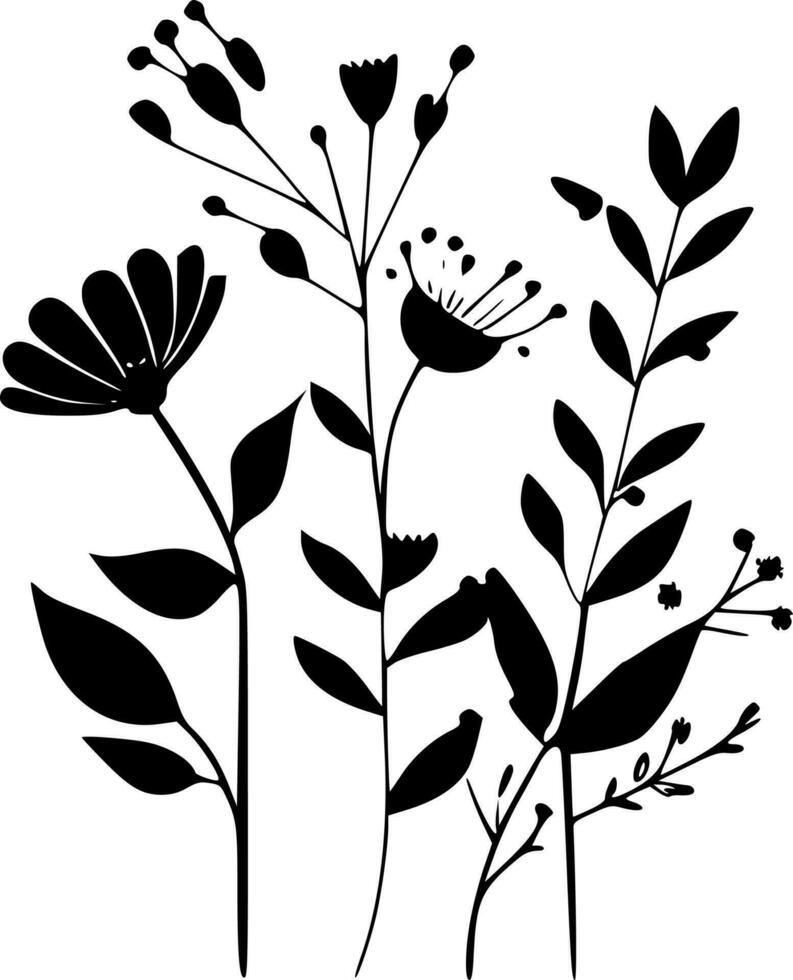 Flowers - Minimalist and Flat Logo - Vector illustration