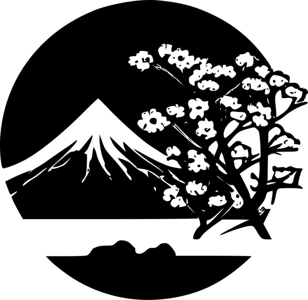 Japón, minimalista y sencillo silueta - vector ilustración