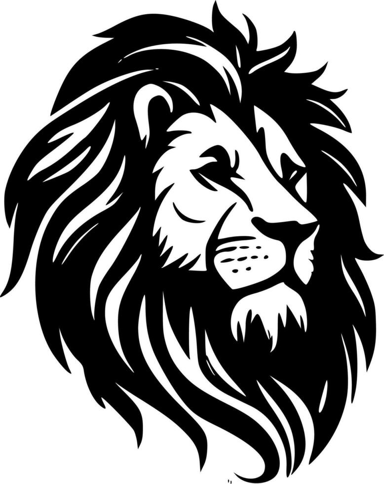 Lion, Minimalist and Simple Silhouette - Vector illustration
