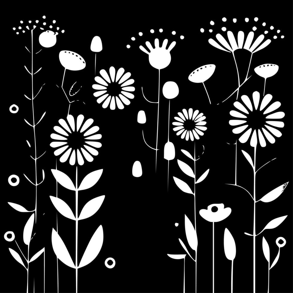 Floral Background, Minimalist and Simple Silhouette - Vector illustration