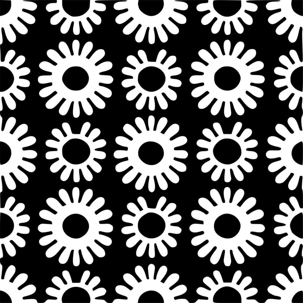 Flower Pattern, Minimalist and Simple Silhouette - Vector illustration