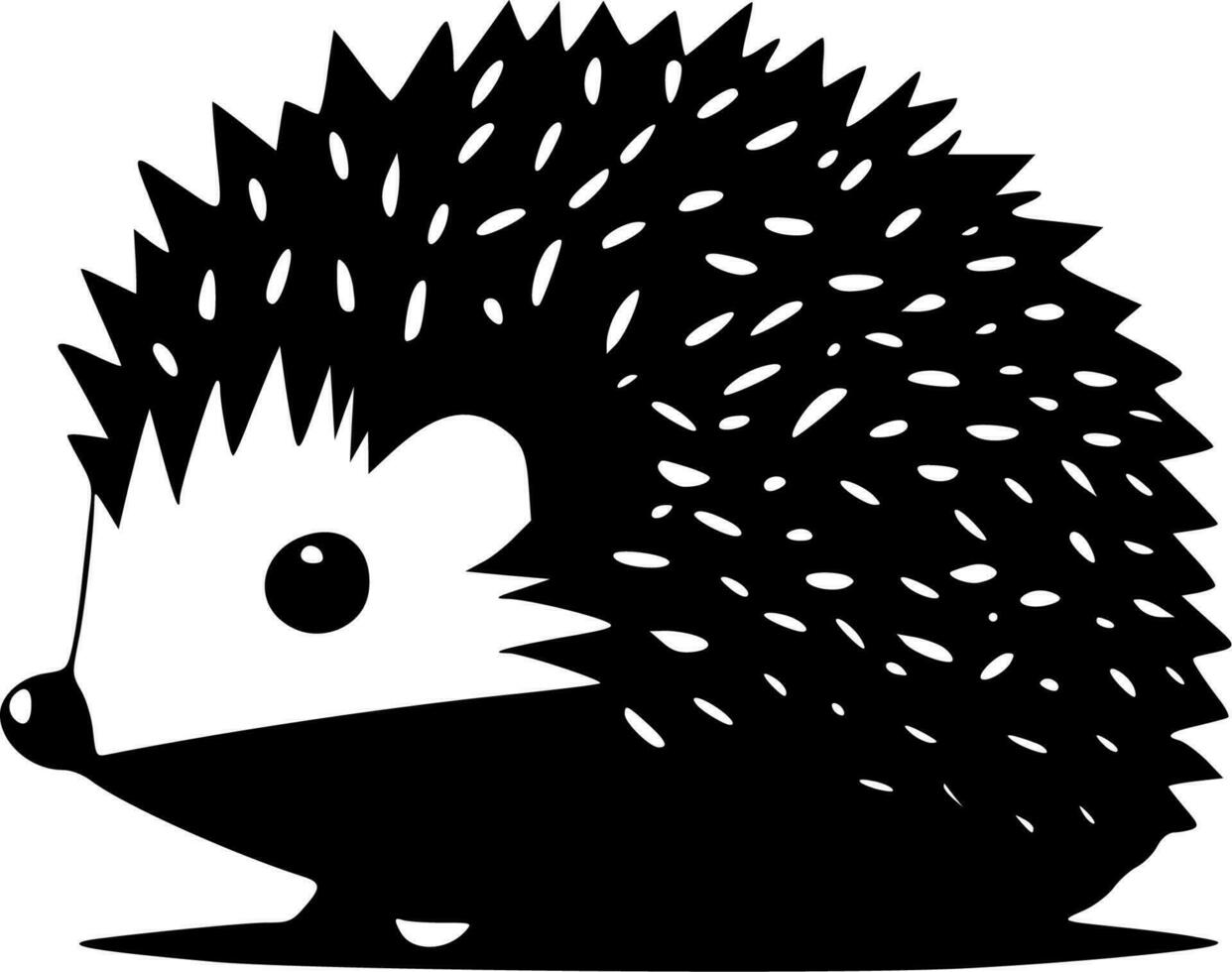 Hedgehog, Minimalist and Simple Silhouette - Vector illustration