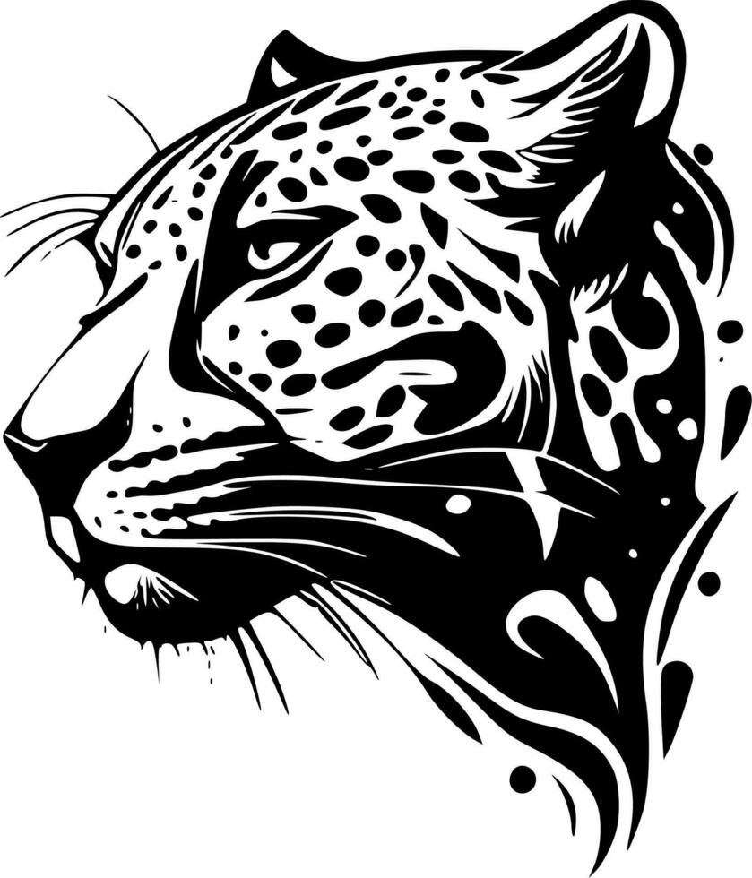 Leopard, Minimalist and Simple Silhouette - Vector illustration