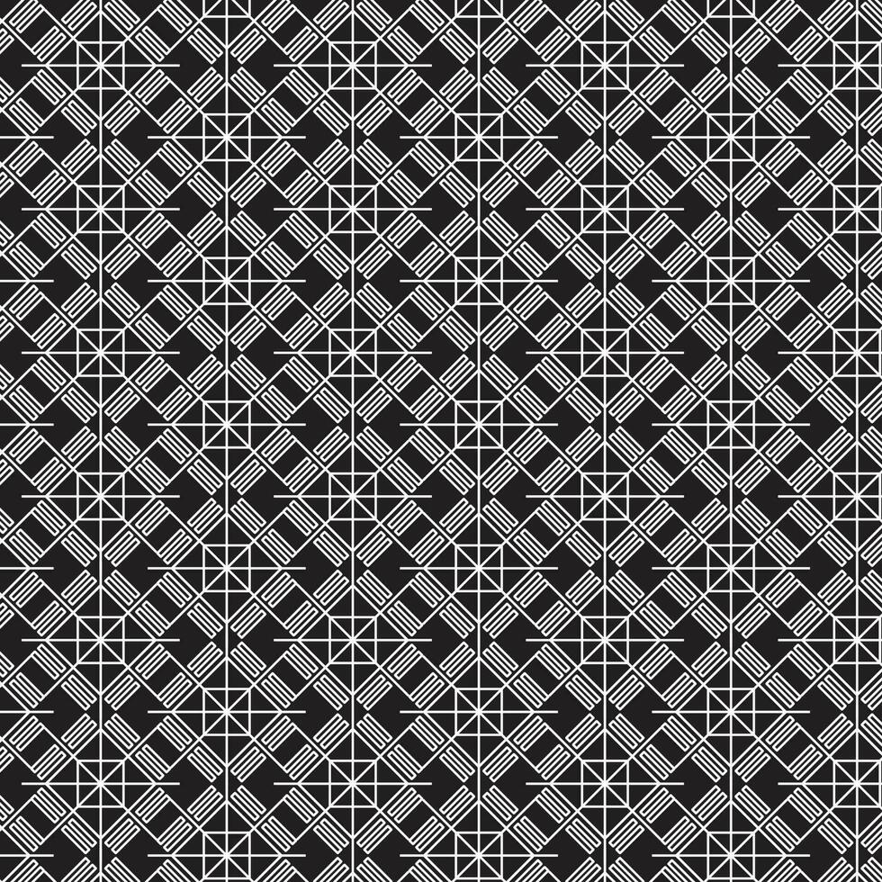 geométrico resumen sin costura patrones, hexagonal gráfico diseño moderno forma, línea, negro y blanco isométrica fondo de pantalla impresión vector antecedentes