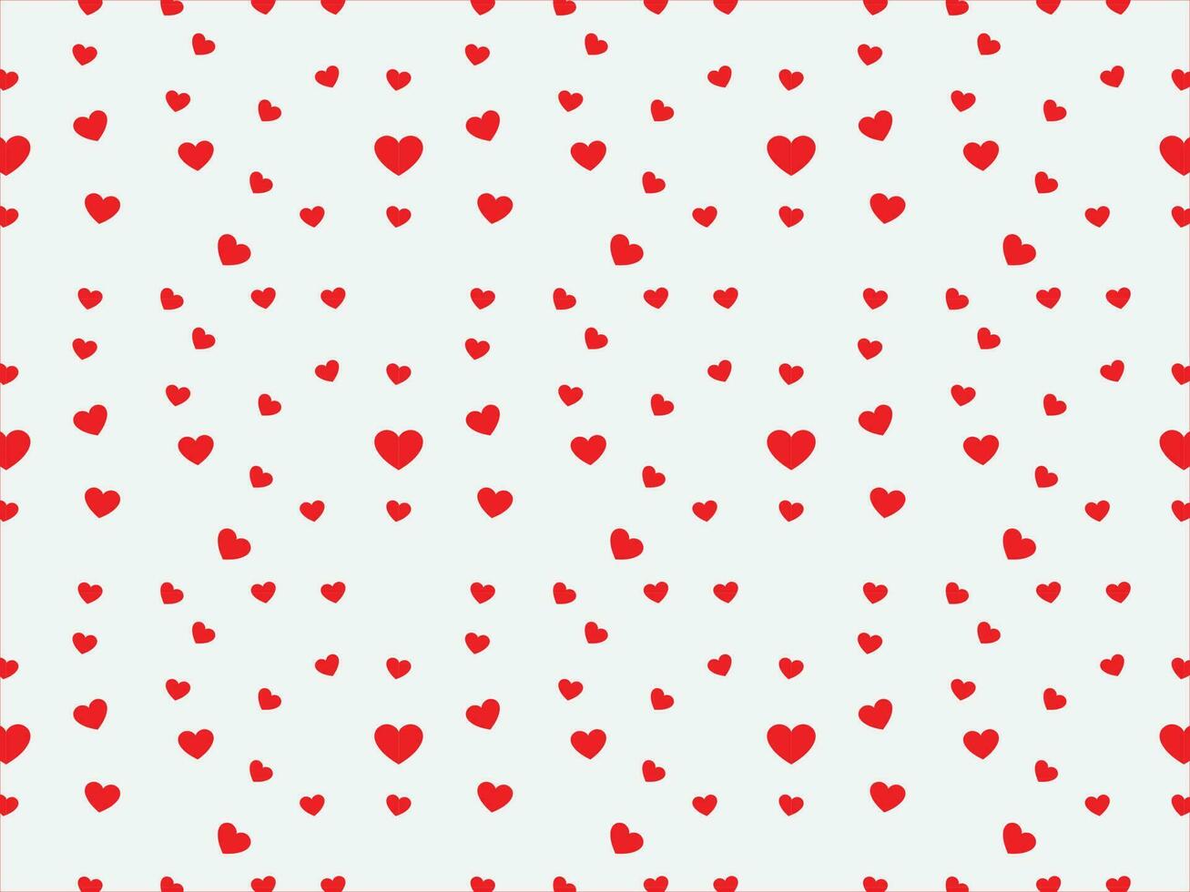 red heart seamless pattern vector on white background for Valentine's day and mother's day