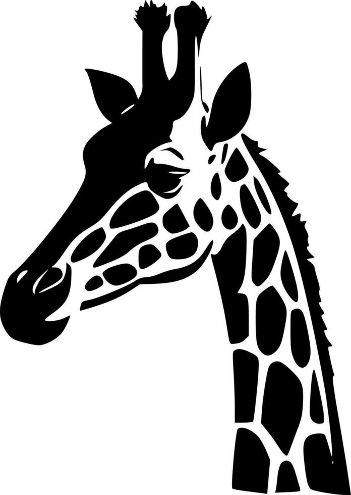 Giraffe, Minimalist and Simple Silhouette - Vector illustration