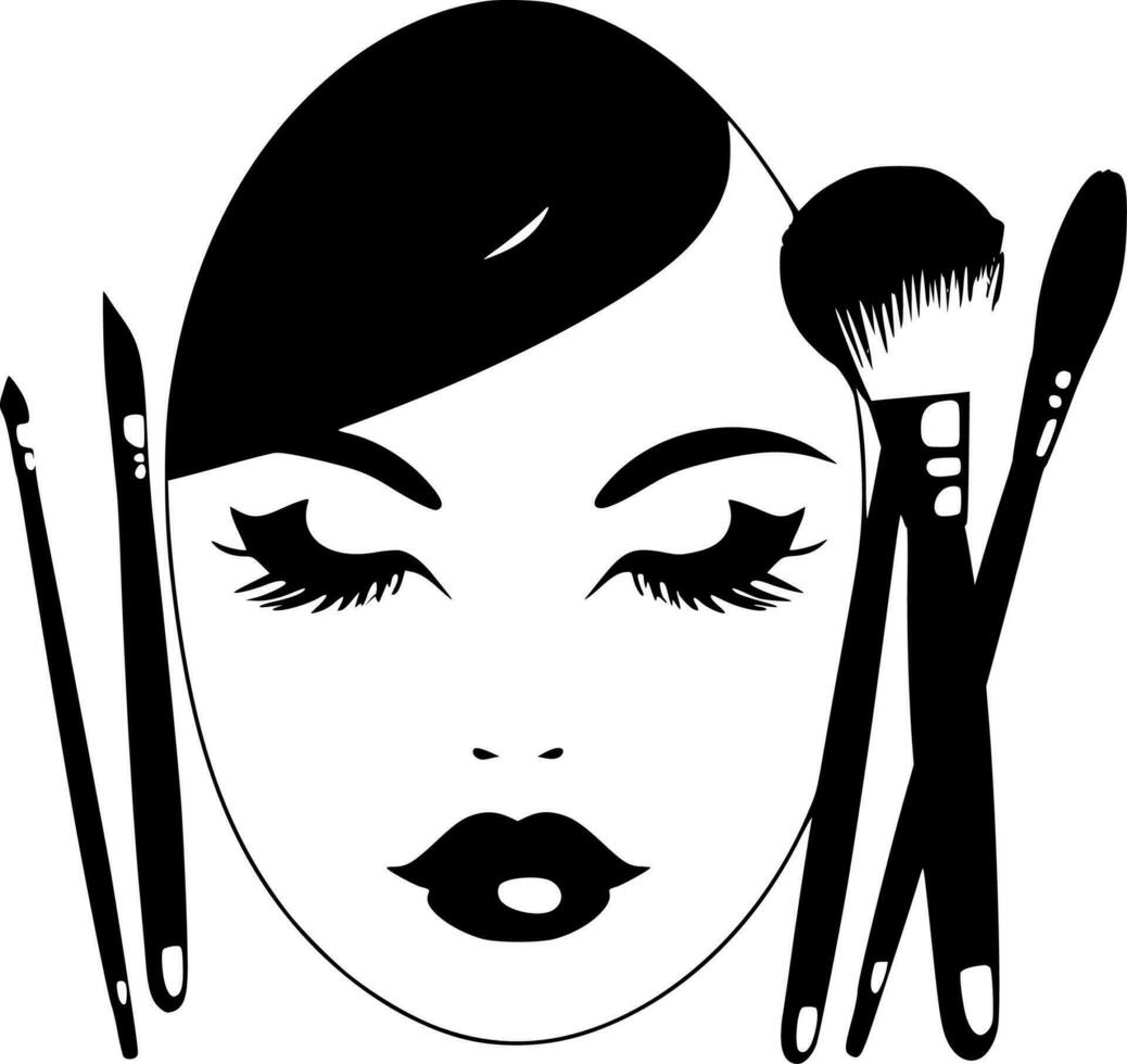 maquillaje - alto calidad vector logo - vector ilustración ideal para camiseta gráfico